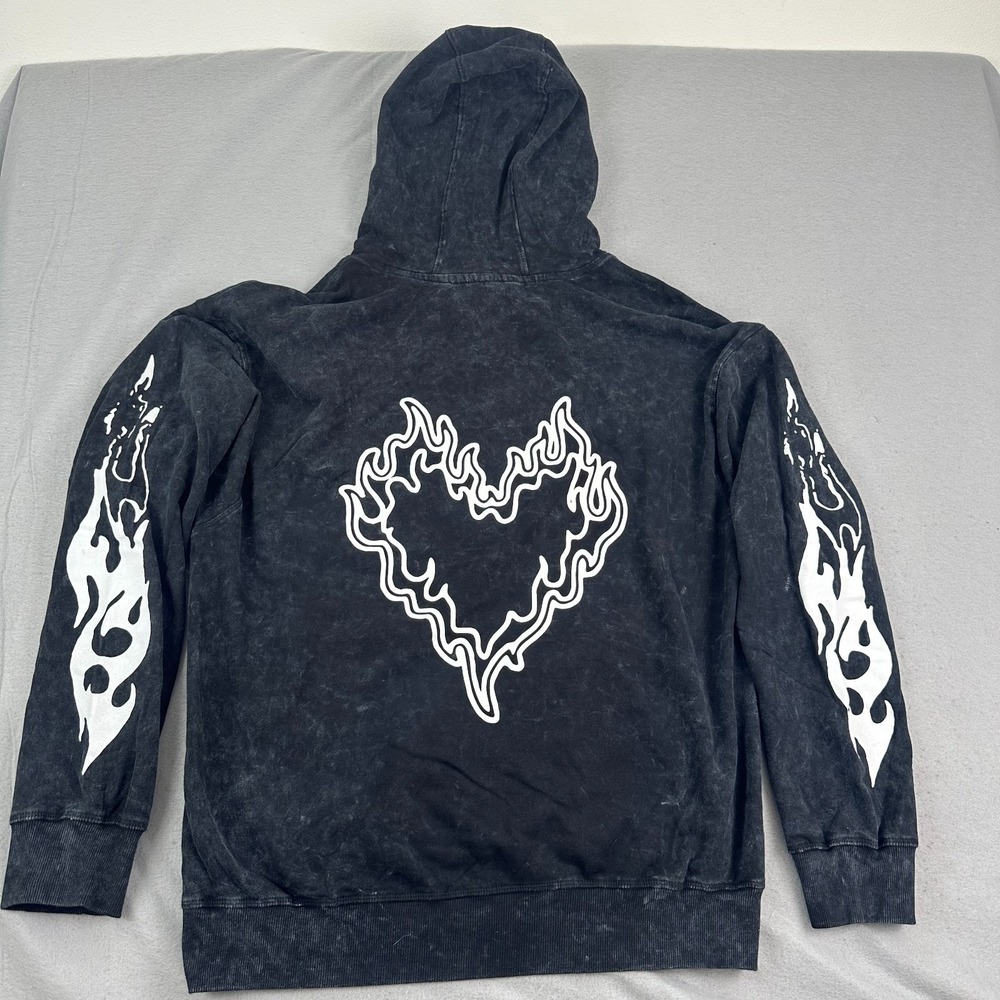 Ringspun tracksuit set Lounge Pants hoodie L Fleece flames tribal fleece Tall - Picture 2 of 16